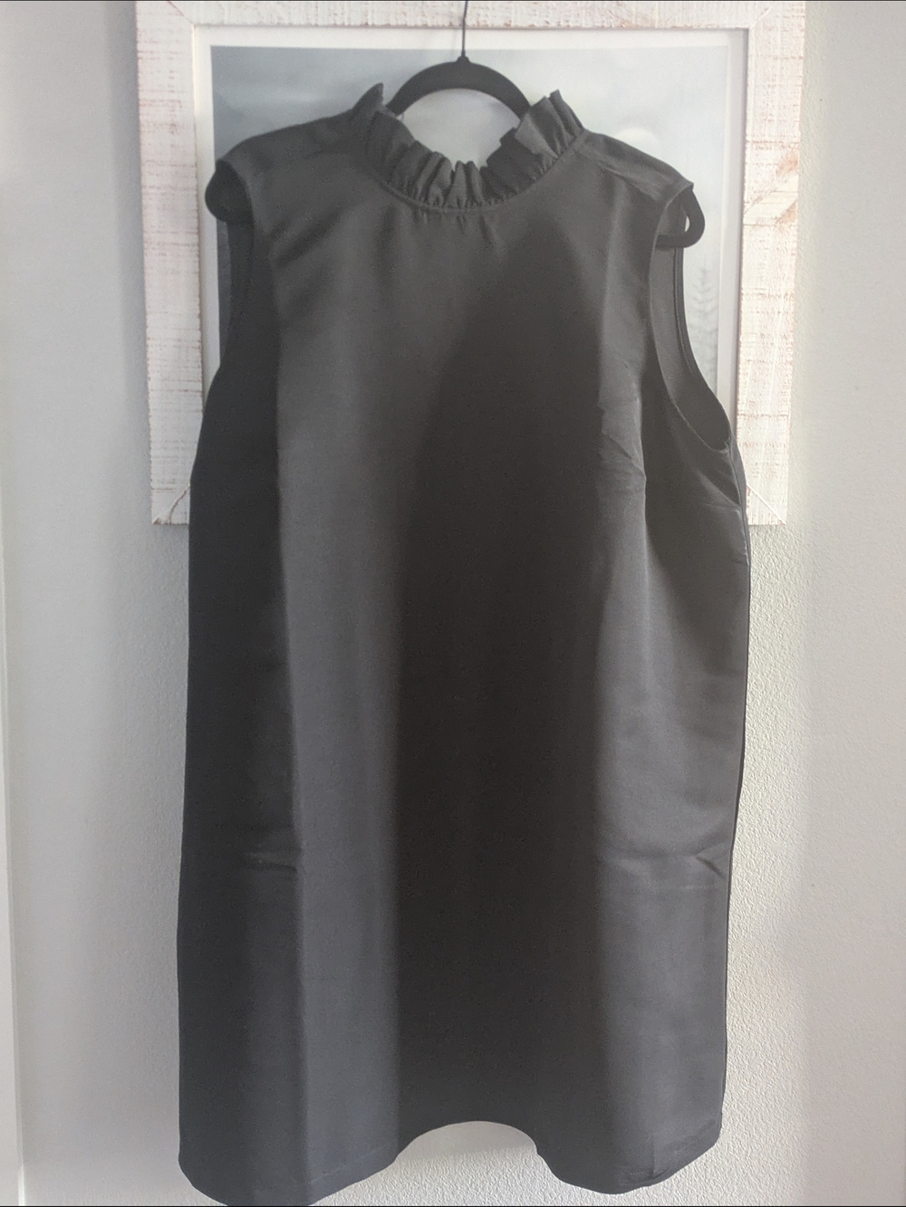 Torrid Black Sleeveless Ruffle-Neck Midi Dress